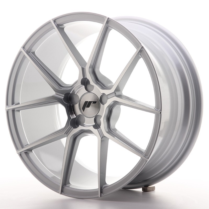 Japan Racing JR30 Plata y Pulido 8.5x18 + 9.5x18